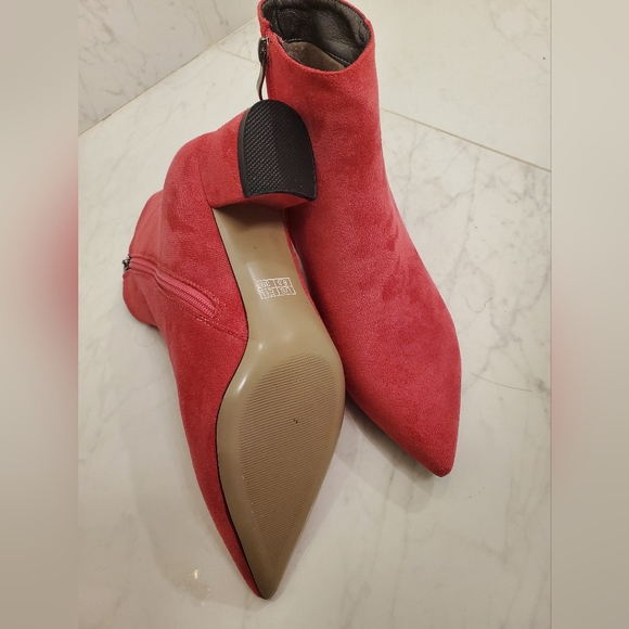 Women Chunky Block Mid High Heel Boots - Picture 3 of 5